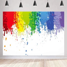 Paint Splatter Backdrop for Party Painting Art Party Decorations MEETSIOY 7x5ft Abstract Cartoon Painting Photography Background Themed Party Banner Photo Booth YouTube Backdrop PMT880