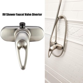 Dura Faucet Single Lever RV Shower Faucet Valve Diverter for Recreational Vehicle, Motor Home, Travel Trailer, Camper, Fifth (5th) Wheel, Towable (Brushed Satin Nickel)