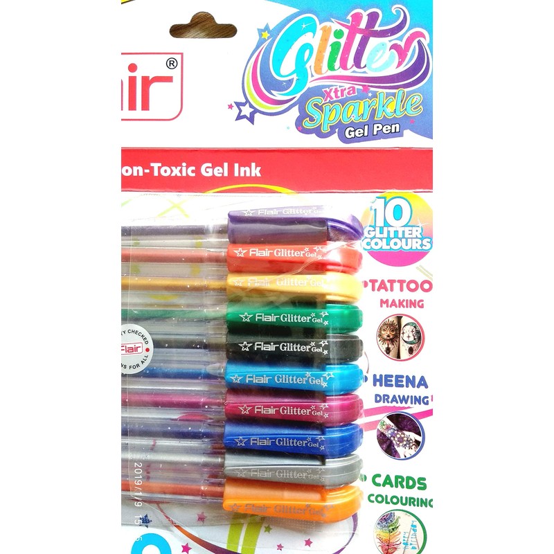 Xtra Sparkle Glitter Gel 10 Colours Xtra Sparkle Gel Pen