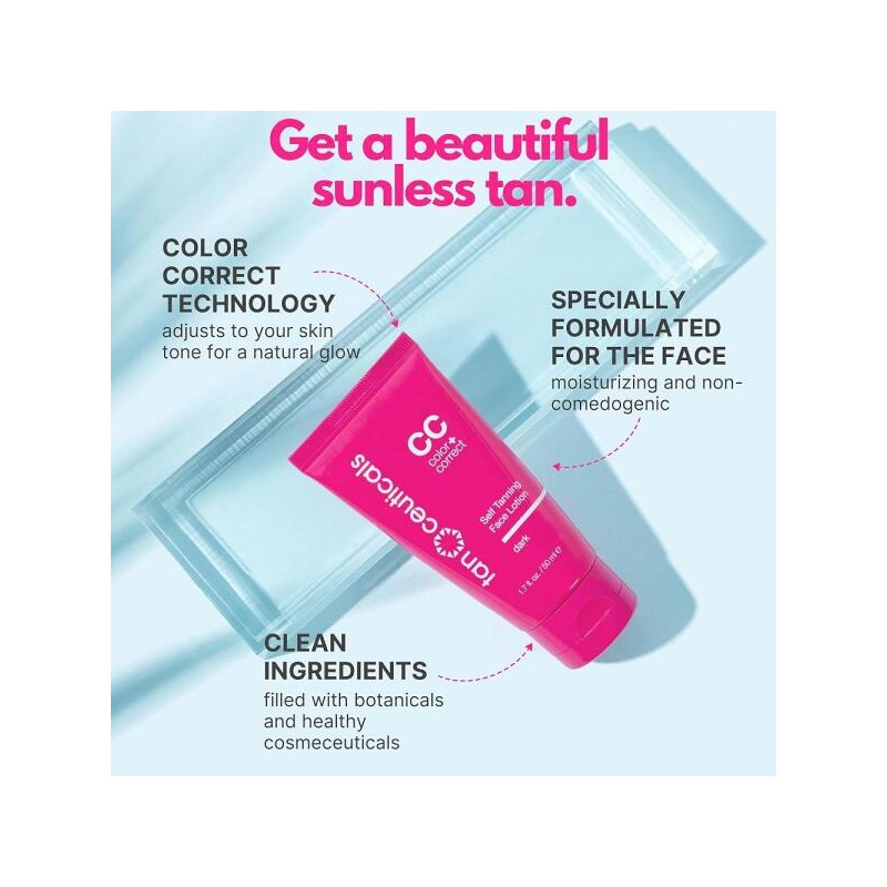 Tanshyticals 탄슈티컬스 페이셜 셀프 태닝 로션 얼굴용 로션으로 자연스럽고 선리스