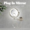 JERDON Plug in Lighted Wall Mount Makeup Mirror - 1X/7X/15x