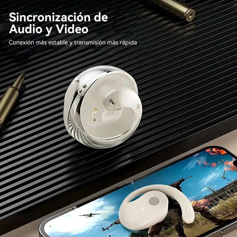 Auriculares Deportivos Bluetooth, Diseño Redondo De Coco, Gancho Y Táctil,