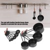 9PCS Black Stainless Steel Measuring Cups Set Coffee Spoon with