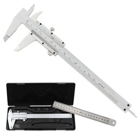 6" (150mm) Stainless Steel, High Precision Micrometer, Dual Scale 1/128" & 0.05mm, Carbon Caliper Measuring Tool