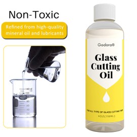 4oz Glass Cutting Oil is Used for Cutting Stained Glass, Glass Bottles, Tiles and Mirrors
