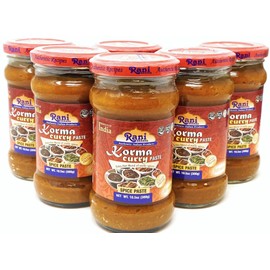 Rani Korma Curry Cooking Spice Paste 10o.5z (300g) Glass Jar, Pack of 5+1 FREE ~ No Colors | All Natural | NON-GMO | Vegan | Gluten Free | Indian Origin