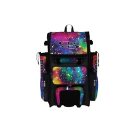 Boombah Rolling Superpack 2.0 Baseball/Softball Gear Bag - 23-1/2" x 13-1/2" x 9-1/2" - Galaxy Multi - Telescopic Handle - Holds 4 Bats - Wheeled Version