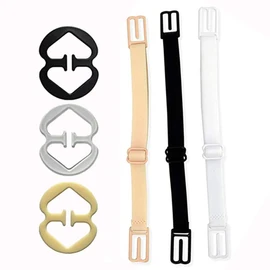 Aweso 3 Pack Non-slip Women's Elastic Bra Strap Holder & Clips - Adjustable & Concealing