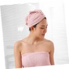 Baluue 1pc Ultra Absorbent Waffle Hair Towel Fast Drying Hair
