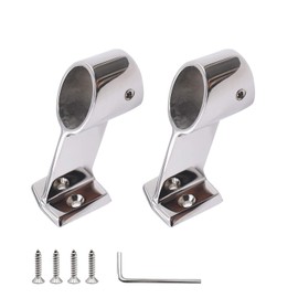 SHENGHUISS 2 Pcs 1 Inch (25.8mm) Marine Boat Yacht Heavy Duty 316 Stainless High Leg Hand Rail 60 Degree Center Stanchion for 1 inch Pipe with Screws and L Shape Hex Key