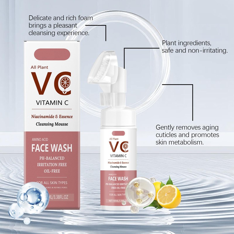 Vitamin C Schaumreiniger mit Niacinamid & Hyaluronsäure, Nourishing Cleanser, Aufhellende