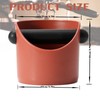 POPOYU Coffee Knock Box,Mini Espresso Knock Box,Red Coffee Grounds Container