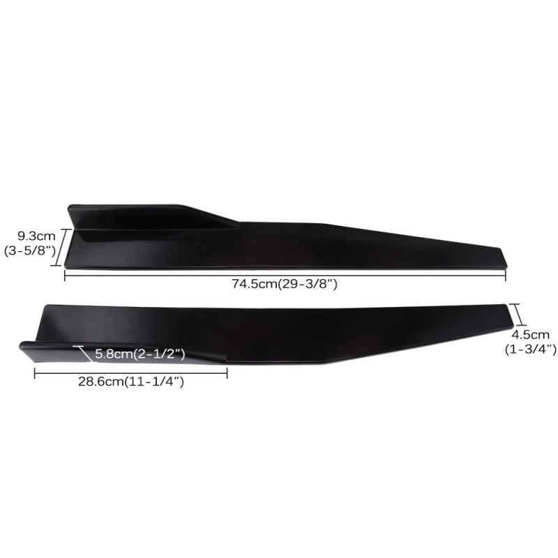 KEEPDSGN Front Bumper Lip Spoiler Body Kit + Side Skirts