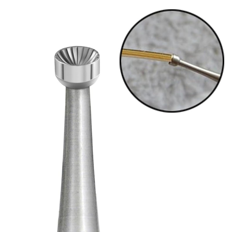 12 Pcs Round Cup Burr Set, 3/32Inch Shank Wire Rounder