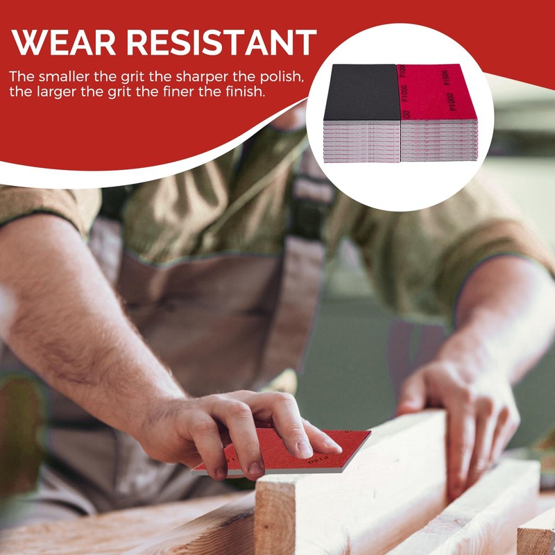 20 Pcs Grit Sanding Sponge Set,180-3000 Grit Flexible Foam Filled