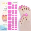 SILPECWEE Semi Cured Gel Nail Strips, Toenails Stickers Full Nail