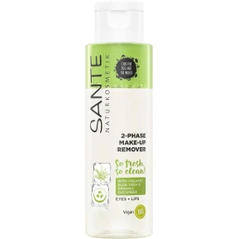 Sante Naturkosmetik 2-Phase Make-up Remover, Entfernt Augen- & Lippen-Make-up, Sanft & beruhigend, Mit Bio-Gurken Extrakt, Entfernt wasserfestes, Vegan, 110ml
