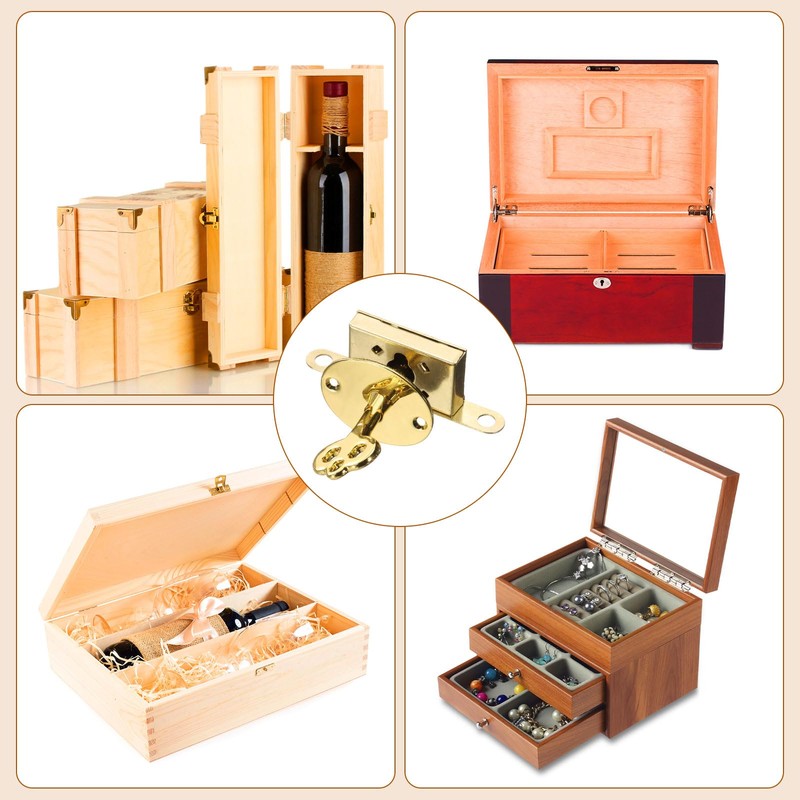 sourcing map Vintage Full Mortise Mini Locks with Key Set