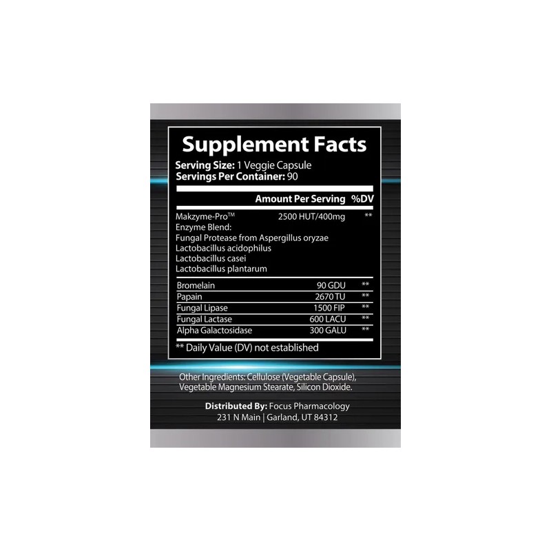 Focus Pharmacology Mezcla Enzimas Digestivas Y Probióticos Digestive Enzymes Probiotics