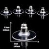 Bullet Clutch Earring Backs for Studs, Pad Rubber Earring Stoppers,