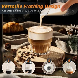 Hobsir Portable Electric Espresso Maker, Travel Coffee Machine for Camping, Car Coffee Maker with Frothing Base, USB-C, 3in1 Capsule, Portable Small Espresso Coffe Machine for RV, Hiking, Office Black