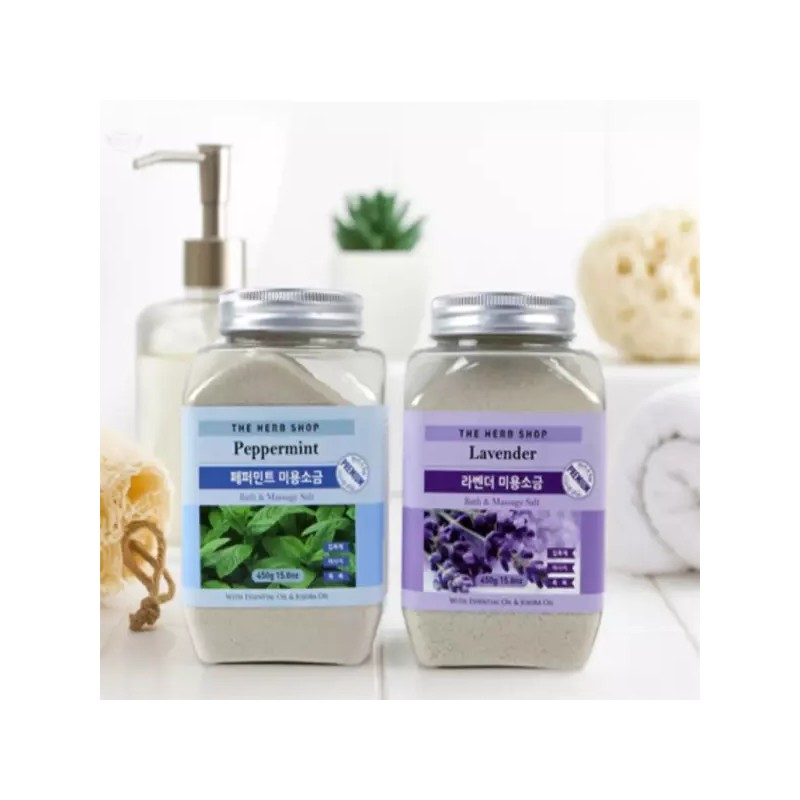 The Herb Shop 450G 더허브샵 마사지 미용소금 스크럽 [라벤더] 450G