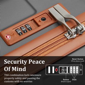 imiomo Luggage Sets 2 Piece Check and Large,Hardside Suitcase with Spinner Wheels, Lightweight Rolling Travel Luggage with TSA Lock (Grey, 4PCS)