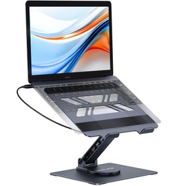 BoYata USB-C Laptop Docking Stand, 9 in 1 Aluminum USB C Dock Tablet Stand with 4K HDMI, 3 USB 3.0, PD 100W, Portable Docking Station for MacBook Pro/Air/Dell/HP/Surface/Lenovo, Plug and Play