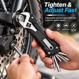 Motorcycle & Bike Multitool Kit for Roadside Repairs – Compact Screwdriver, Chain & Tire Maintenance Tool Set