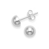 925 Sterling Silver Half Dome Ball stud earrings with flat