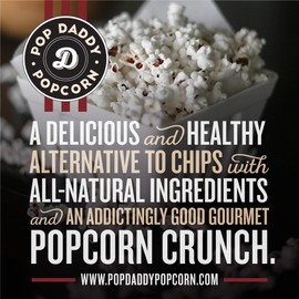 Pop Daddy Kettle, 2 Oz Healthy Gluten Free Hand Seasoned Gourmet Flavored Popcorn Snacks, 15 Pack