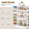 SogesPower Kitchen Pantry Storage Cabinet,Freestanding Pantry Cabinet with Doors and