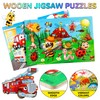 Puzzles for Kids Ages 4-8, 14 Pack Wooden Jigsaw Puzzles