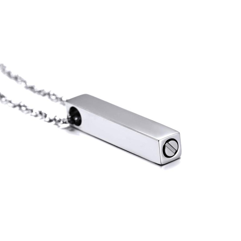 Richsteel Plate Necklace, Memorial Pendant, Stainless Steel, Hypoallergenic, Men's, Women's,