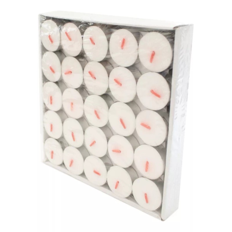 CEB Velas Tea Light Blancas Flotantes Sin Aroma 50 Piezas