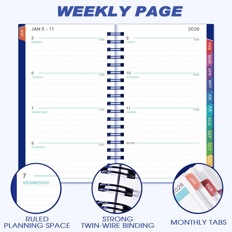 2026 Pocket Calendar/Planner - 2026 Weekly & Monthly Pocket Planner