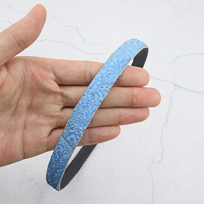 EMSea 20Pcs 13x457mm Zirconium Sanding Belts 60 Grit for Polishing