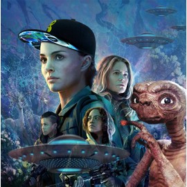 tilgomedal Snapback Hats for Men Alien Embroidery Adjustable Flat Bill Hat Unisex Baseball Caps