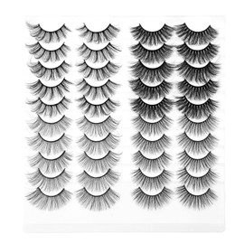 LALAFINA 3sets Natural Look 3d False Eyelashes for Girls Makeup Beauty Lashes Comfortable Easy to Wear 20pairs*3
