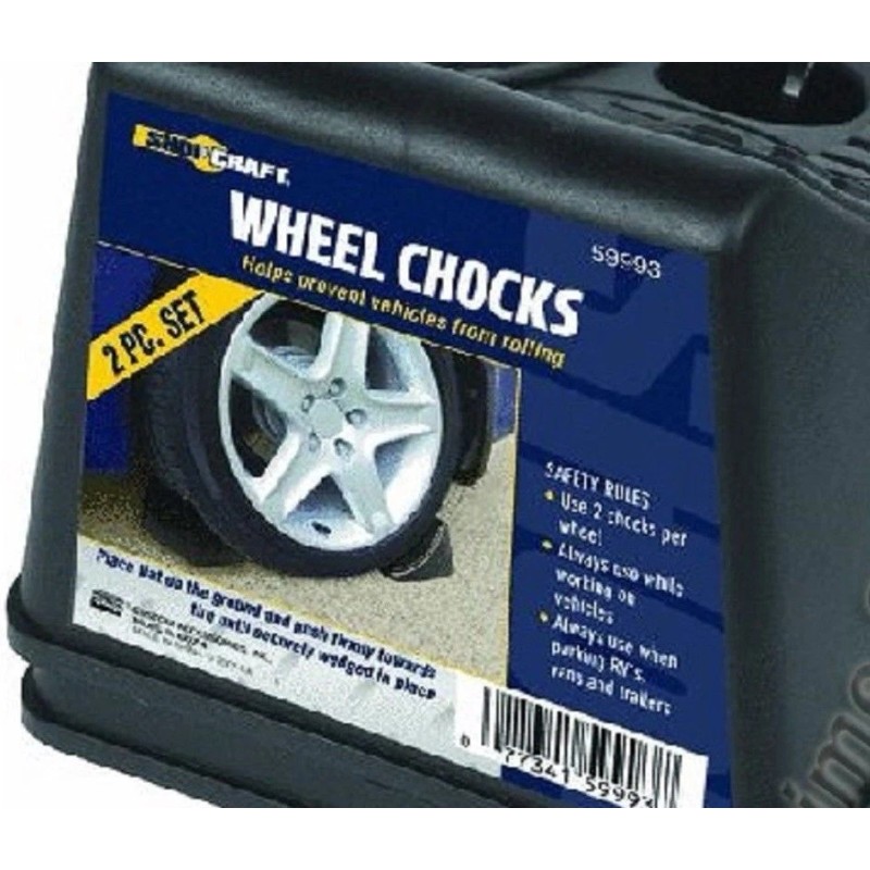 Custom Accessories Heavy Duty Wheel /Tire Stop Block Chocks Set