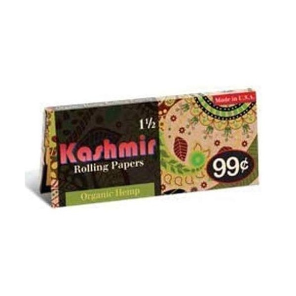 Kashmir Organic Natural Filling Papers Perfect 1 1/2 Size with Portable Led Lighter Comes with - Pack of 10