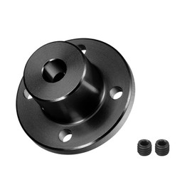 DMiotech 5mm Inner Diameter H15xD15 Flange Coupling Connector Rigid Guide Shaft Support Coupler Shaft Coupler with Screw for DIY RC Model Motor Black
