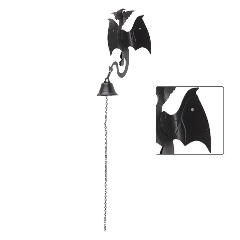 Wind Chime Gothic Dragon Design Retro Style Home Decoration Iron