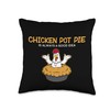 Funny Chicken Pot Pie Good Idea American Food Throw Pillow