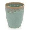 Mea-Living STONEWARE Tumbler Turquoise Heart, Handmade Stoneware, 280 ml, Beautiful