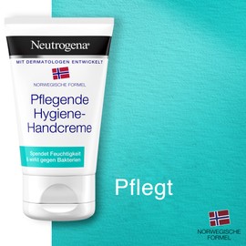 Neutrogena Norwegian Formula Nourishing Hygiene Hand Cream (50 ml), Antibacterial Moisturising Cream with Glycerin, Moisturises and Against Bacteria
