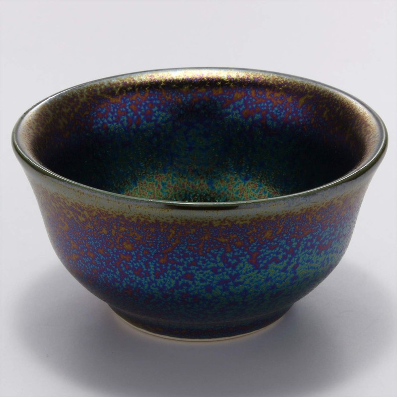 Utsuwa Roan Mino Ware Higashiyama Raster Guinomi, Black