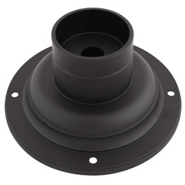 Design House 588897-BLK Outdoor Pier Base Accessory Mount for Deck Porch Patio, Decorative Round, Black