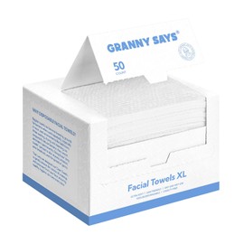 GRANNY SAYS Disposable Face Towel, Disposable Towels, Extra Thick Soft Face Towels, Clean Skin for Sensitive Skin, Remove Makeup, Facial Cleansing, Breastfeeding, Travel, 25 x 30