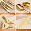 60-Piece Gold Silverware Set for 12, Stainless Steel Flatware Cutlery